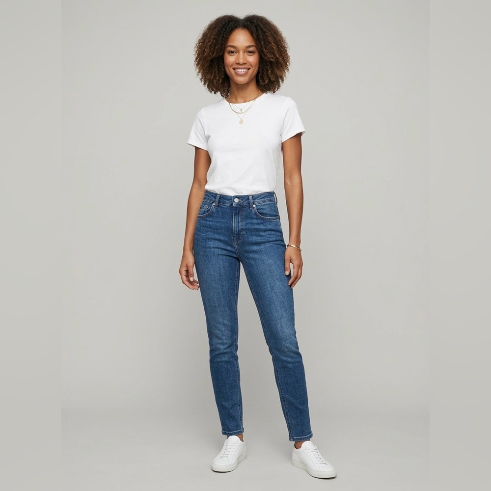 Reformation Jeans Destin Wash Skinny High Rise Sz 27 Organic Cotton Stretch